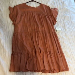 Altar’d Stare Rustic Orange Babydoll Dress NWT